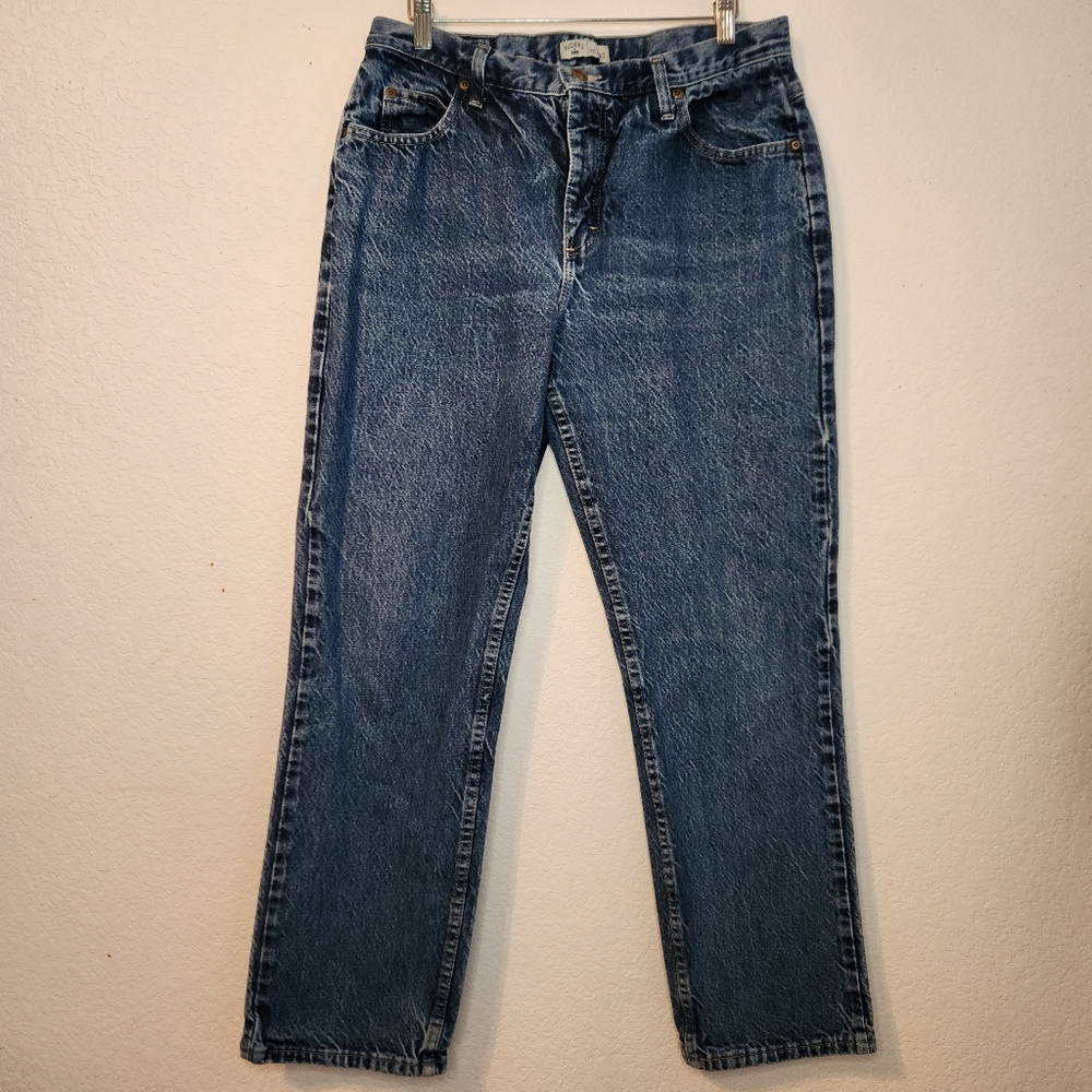 Lee Riders Relaxed Women's Straight Leg Blue‎ Jeans, Size 14M